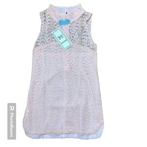 Girls Pink Dress Chinese Style Lace Hollow Vest Wedding  Children Cheongsam